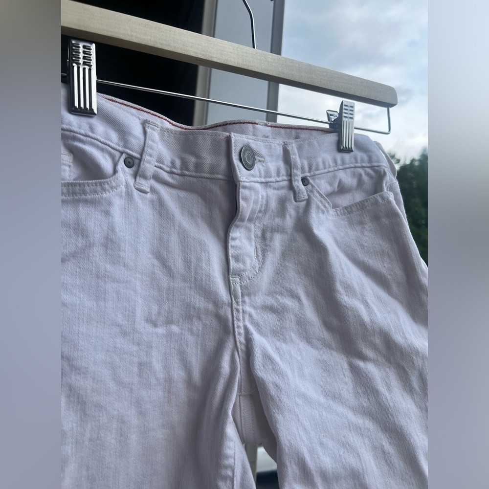 Eddie Bauer White Cotton Denim Fitted Shorts Size 0 - Picture 5 of 9
